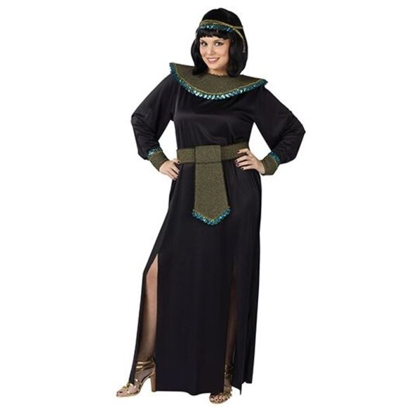 Fun World Costume Size 16W-20W Midnight Cleopatra Black Sequin Halloween NEW - Picture 1 of 7